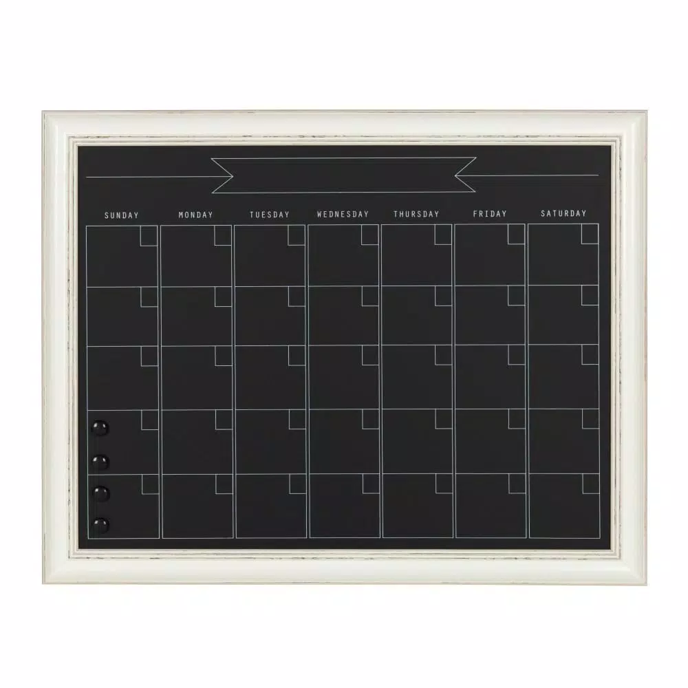 DesignOvation Macon Monthly Chalkboard Calendar Memo Board