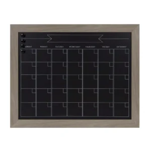 DesignOvation Beatrice Chalkboard Monthly Calendar Memo Board