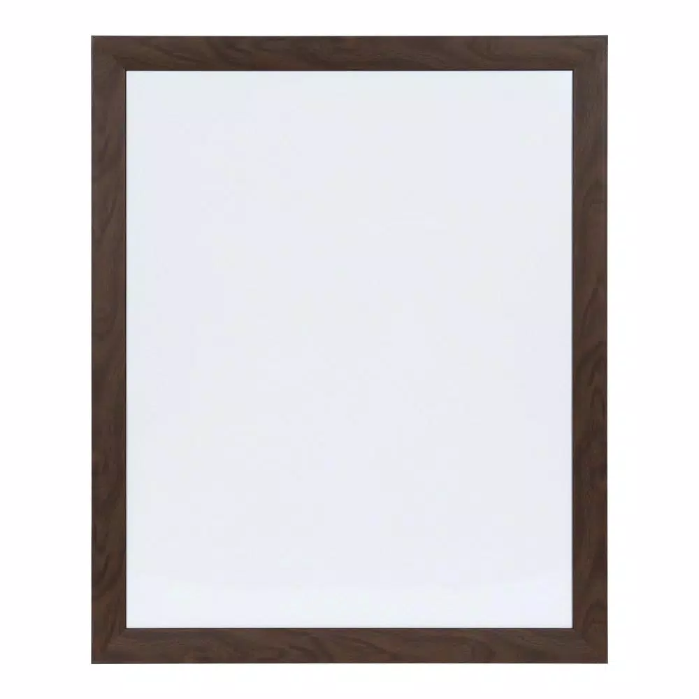 DesignOvation Beatrice Walnut Brown Rectangle Dry Erase Board Memo Board