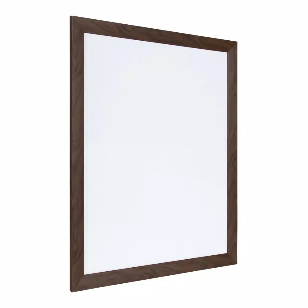 DesignOvation Beatrice Walnut Brown Rectangle Dry Erase Board Memo Board