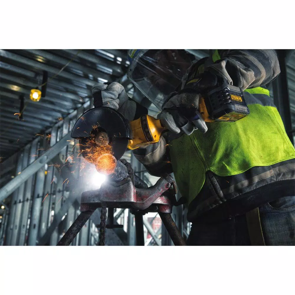 DEWALT 20-Volt MAX XR Cordless Brushless 4-1/2 in. Small Angle Grinder with 1-1/2 in. Die Grinder & (1) 20-Volt 5.0Ah Battery