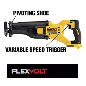 DEWALT FLEXVOLT 60-Volt MAX Cordless Brushless 7-1/4 in. Circular Saw, (1) FLEXVOLT 6.0Ah Battery, Recip Saw & Circ Blade Set