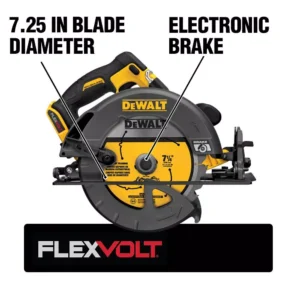 DEWALT FLEXVOLT 60-Volt MAX Cordless Brushless 7-1/4 in. Circular Saw, (1) FLEXVOLT 6.0Ah Battery, Recip Saw & Circ Blade Set