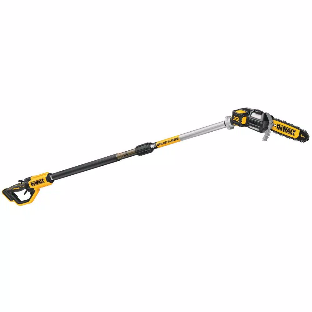 DEWALT 125 MPH 450 CFM 20V MAX Cordless Brushless Blower with (1) 5.0Ah Battery & Charger w/8 in. 20V MAX Pole Saw (Tool Only)