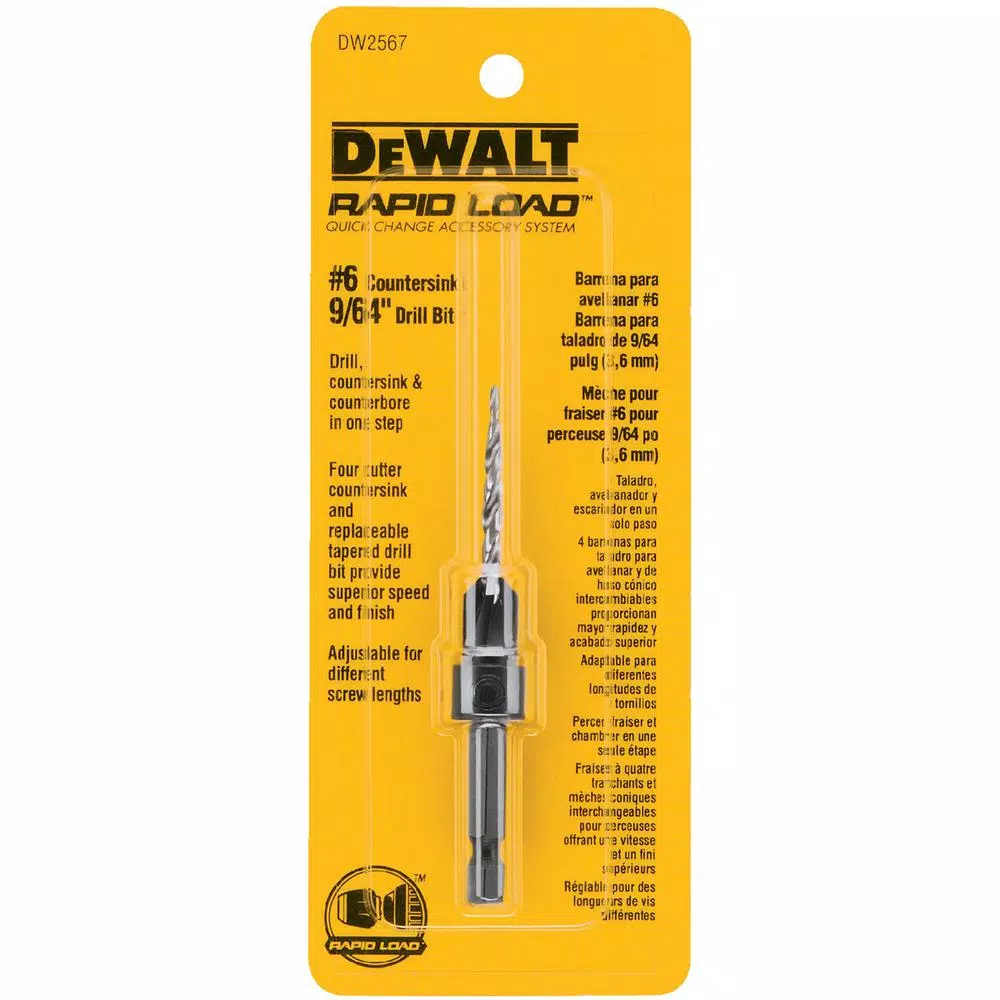 DEWALT #6 Countersink 9/64 in. Drill Bit