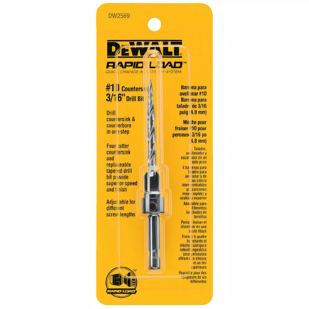 DEWALT #10 Countersink 3/16 in. Drill Bit