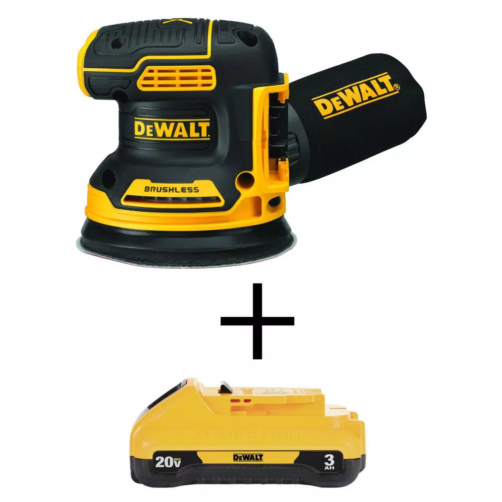 DEWALT 20-Volt MAX XR Cordless Brushless 5 in. Random Orbital Sander with (1) 20-Volt Battery 3.0Ah