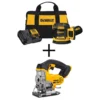 DEWALT 20-Volt MAX XRÂ Cordless Brushless 5 in. Random Orbital Sander with (1) 20-Volt Battery 2.0Ah & Jigsaw