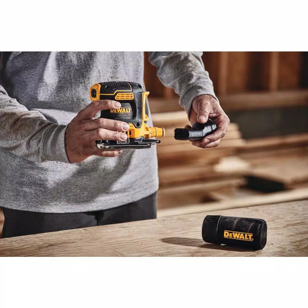 DEWALT 20-Volt MAX XR Cordless Brushless 5 in. Random Orbital Sander with 1/4 Sheet Sander, (1) 20-Volt Battery 3.0Ah & Charger