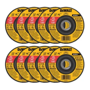 DEWALT 4 in. x 1/4 in. x 5/8 in. General Purpose Metal Grinding Wheel (10-Pack)