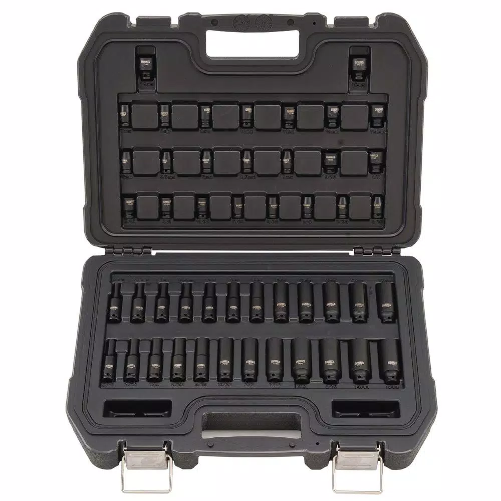 DEWALT 1/4 in. Drive Metric and SAE Impact Socket Set (48-Piece)