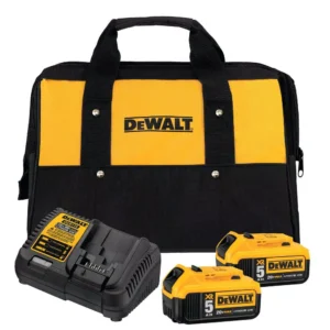 DEWALT 20-Volt MAX Bluetooth Speaker with (2) 20-Volt Batteries 5.0Ah & Charger