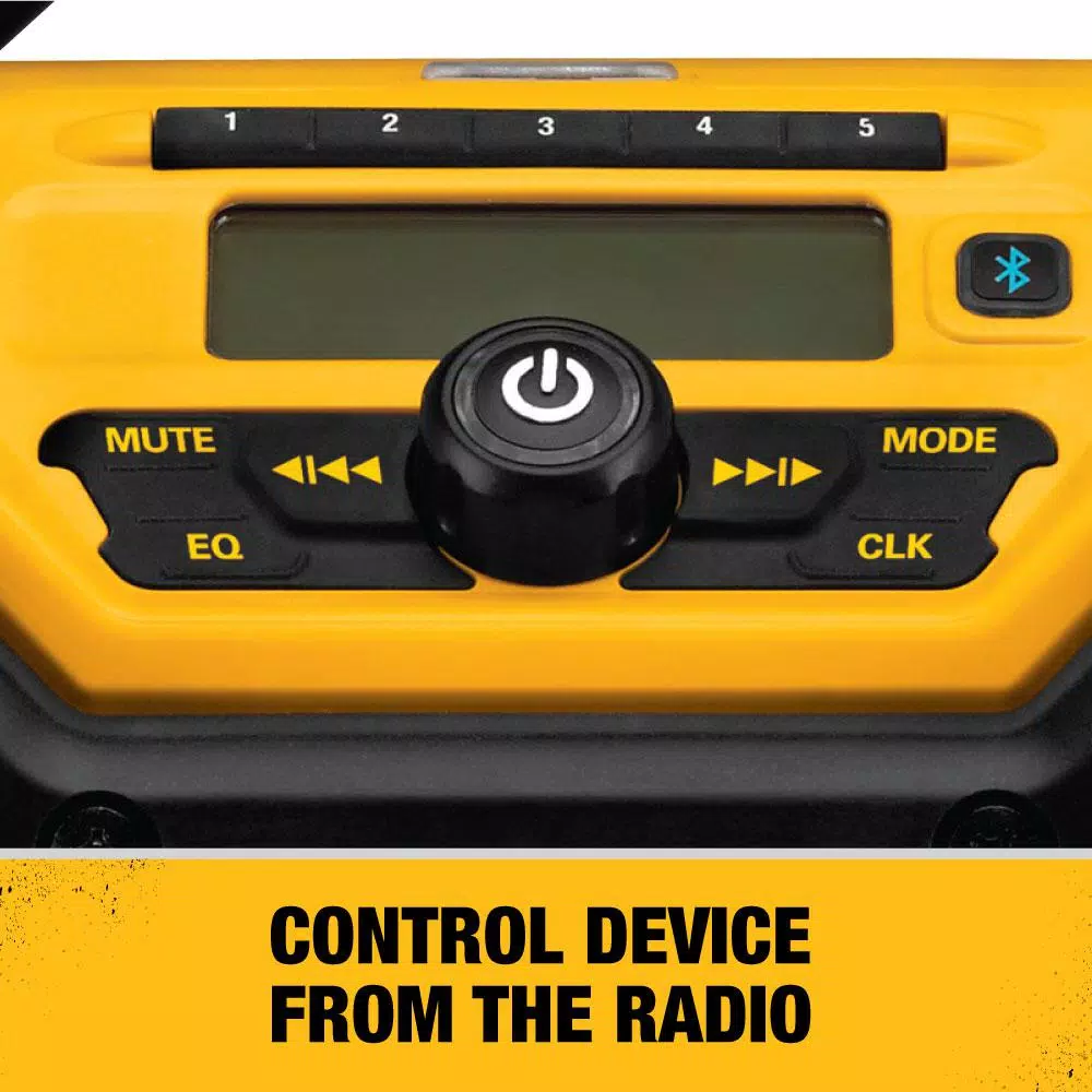 DEWALT 20-Volt MAX Bluetooth Radio with built-in Charger
