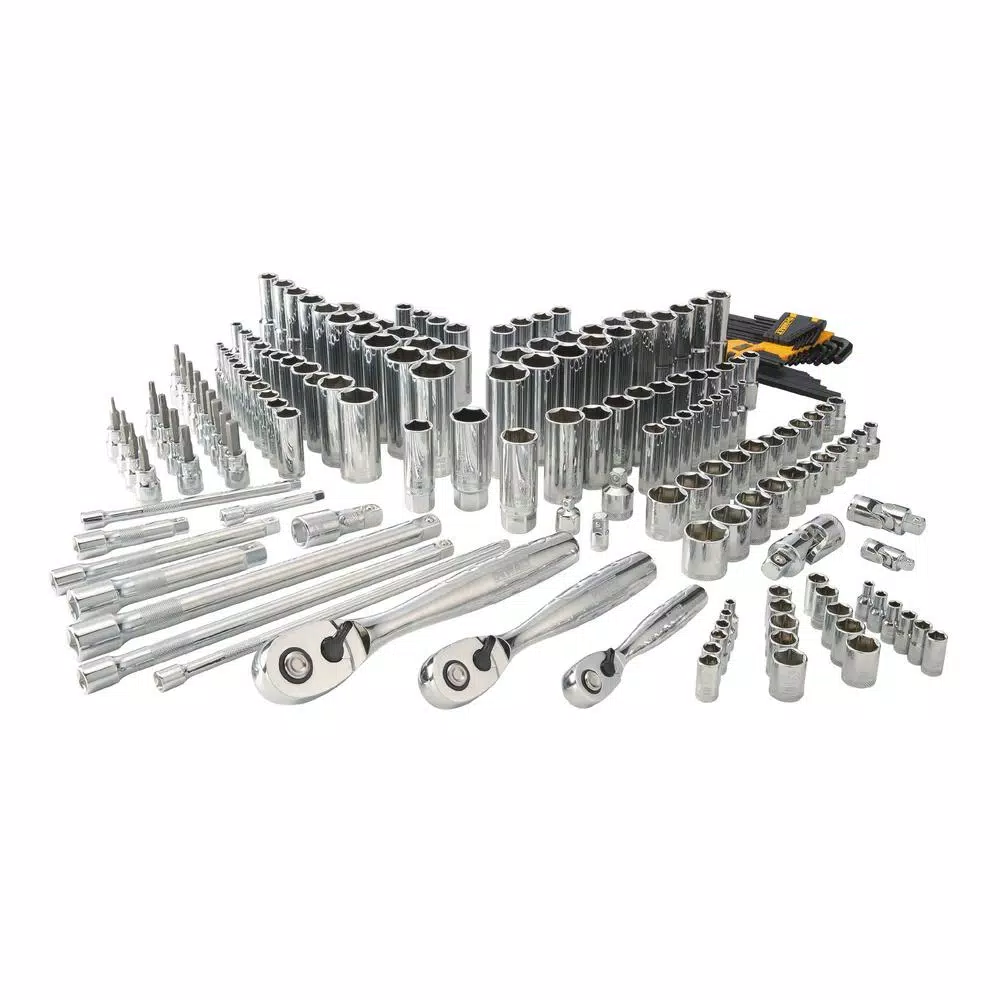 DEWALT Chrome Vanadium Mechanics Tool Set (192-Piece) with Plier Set (3-Piece) and Screwdriver Set (10-Piece)