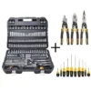 DEWALT Chrome Vanadium Mechanics Tool Set (192-Piece) with Plier Set (3-Piece) and Screwdriver Set (10-Piece)