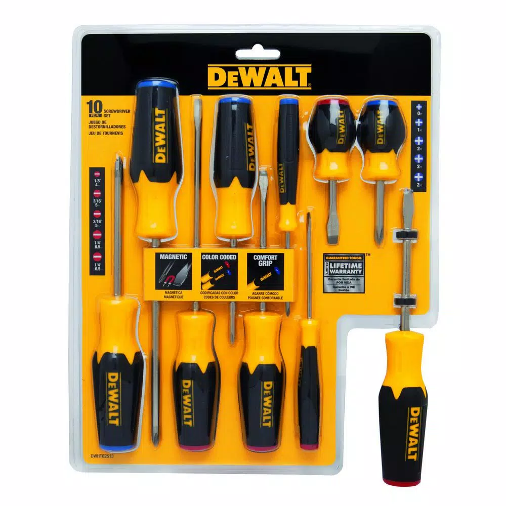 DEWALT Chrome Vanadium Mechanics Tool Set (192-Piece) with Plier Set (3-Piece) and Screwdriver Set (10-Piece)
