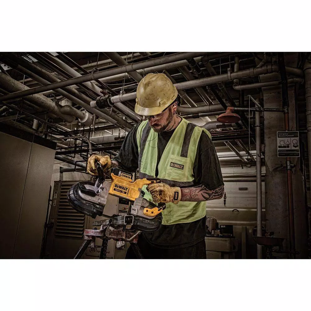 DEWALT 20-Volt MAX XR Cordless Brushless Deep Cut Band Saw with 1-1/2 in. Die Grinder & (1) 20-Volt Battery 5.0Ah & Charger