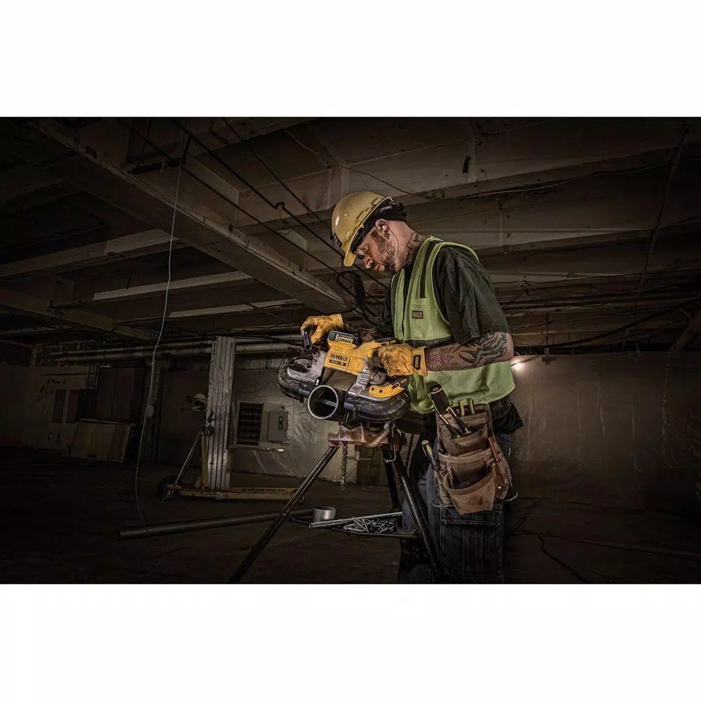 DEWALT 20-Volt MAX XR Cordless Brushless Deep Cut Band Saw with 1-1/2 in. Die Grinder & (1) 20-Volt Battery 5.0Ah & Charger