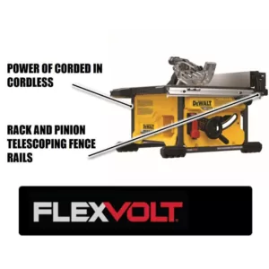 DEWALT FLEXVOLT 60-Volt MAX Cordless Brushless 8-1/4 in. Table Saw Kit (Tool-Only)
