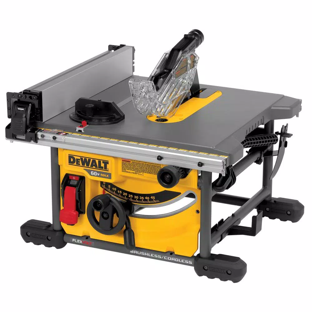 DEWALT FLEXVOLT 60-Volt MAX Cordless Brushless 8-1/4 in. Table Saw Kit with (3) FLEXVOLT 6.0Ah Batteries