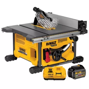 DEWALT FLEXVOLT 60-Volt MAX Cordless Brushless 8-1/4 in. Table Saw Kit, (1) FLEXVOLT 6.0Ah & (1) FLEXVOLT 9.0Ah Battery