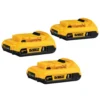 DEWALT 20-Volt MAX Compact Lithium-Ion 2.0Ah Battery Pack (3-Pack)