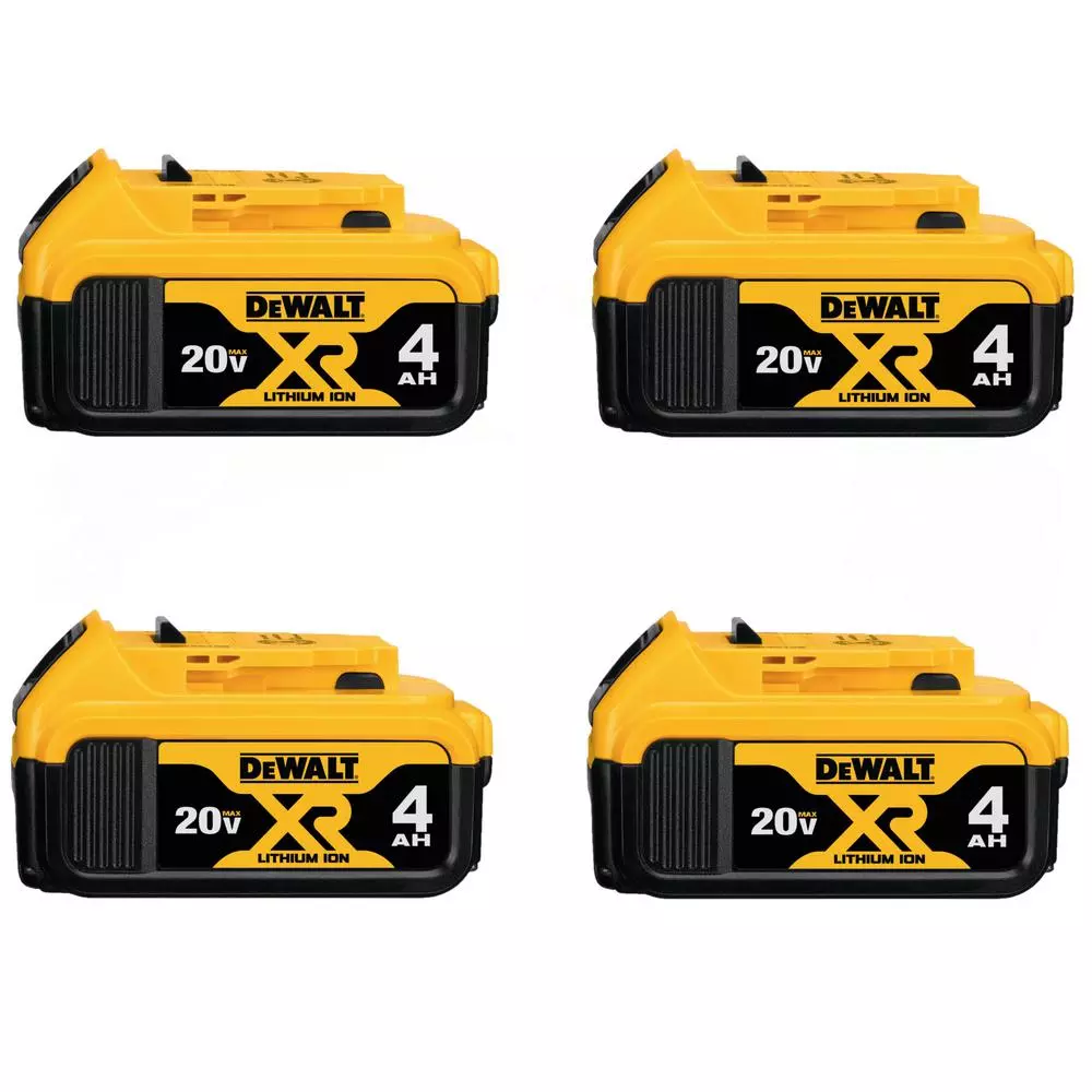 DEWALT 20-Volt MAX XR Premium Lithium-Ion 4.0Ah Battery Pack (4-Pack)