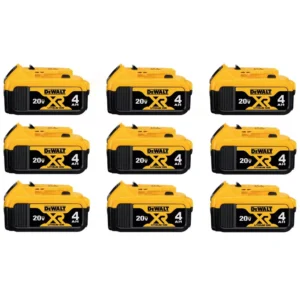 DEWALT 20-Volt MAX XR Premium Lithium-Ion 4.0Ah Battery Pack (9-Pack)