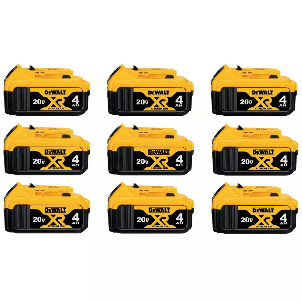 DEWALT 20-Volt MAX XR Premium Lithium-Ion 4.0Ah Battery Pack (9-Pack)