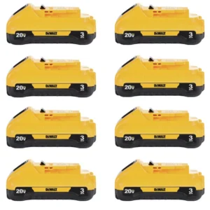 DEWALT 20-Volt MAX Compact Lithium-Ion 3.0Ah Battery Pack (8-Pack)