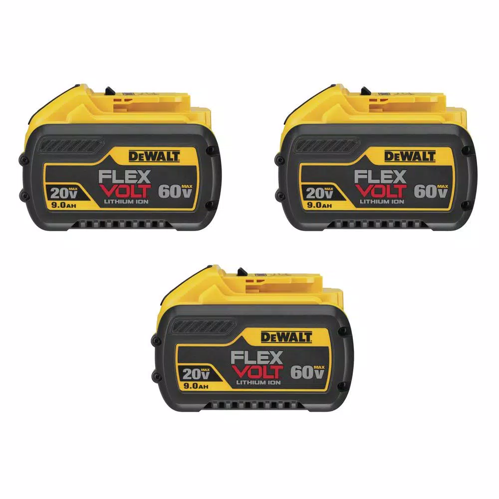 DEWALT FLEXVOLT 20-Volt/60-Volt MAX Lithium-Ion 9.0Ah Battery Pack (3-Pack)