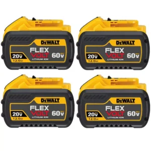 DEWALT FLEXVOLT 20-Volt/60-Volt MAX Lithium-Ion 12.0Ah Battery (4-Pack)