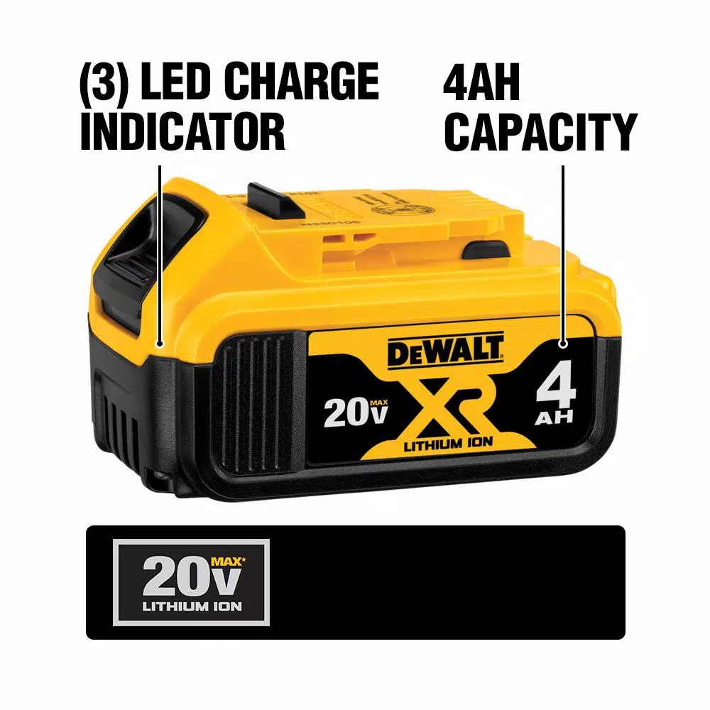 DEWALT 20-Volt MAX Cordless Combo Kit (7-Tool) with ToughSystem Case, (1) 4.0Ah Battery, (2) 2.0Ah Batteries & Recip Saw