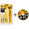 DEWALT Bi-Metal Reciprocating Saw Blade Set with Case (16-Piece) with Bonus 4-1/2 in. Metal and SS Cutting Wheel (5-Pack)