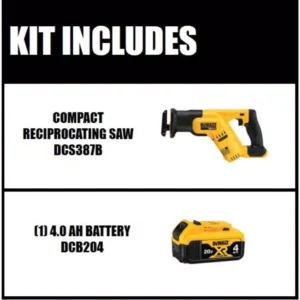 DEWALT 20-Volt MAX Cordless Compact Reciprocating Saw with (1) 20-Volt Battery 4.0Ah