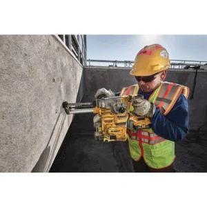 DEWALT 20-Volt MAX XR Brushless 1-1/8 in. SDS Plus L-Shape Rotary Hammer w/ Dust Extractor & (2) 20-Volt 6.0Ah Batteries