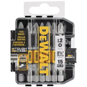 DEWALT MAX IMPACT 2.5 in. #2 Philips Bit (15-Piece) with Small Bulk Storage