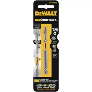 DEWALT MAX IMPACT #25 x 3-1/2 in. Torx Screwdriving Bit