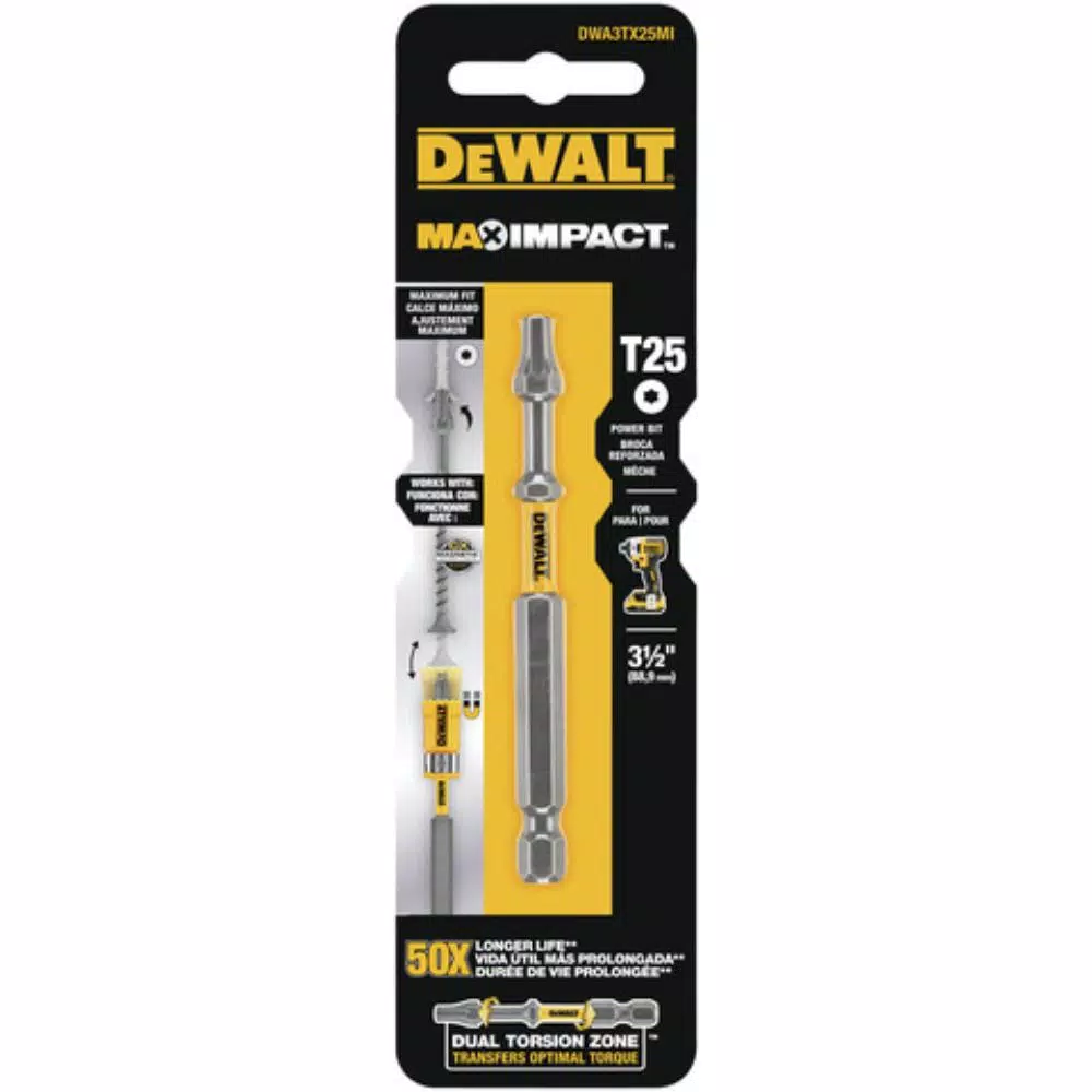 DEWALT MAX IMPACT #25 x 3-1/2 in. Torx Screwdriving Bit