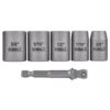 DEWALT MAX Impact 3/8 in. Carbon Steel Drive Socket Set (6-Piece) with 1/4 in. Adapter