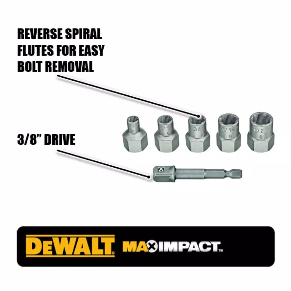 DEWALT MAX IMPACT Extractor Set (5-Piece)