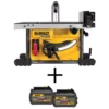 DEWALT FLEXVOLT 60-Volt MAX Cordless Brushless 8-1/4 in. Table Saw Kit with (2) FLEXVOLT 6.0Ah Batteries