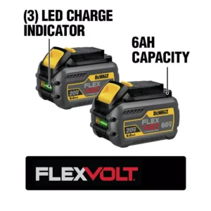 DEWALT FLEXVOLT 60-Volt MAX Cordless Brushless 8-1/4 in. Table Saw Kit with (2) FLEXVOLT 6.0Ah Batteries