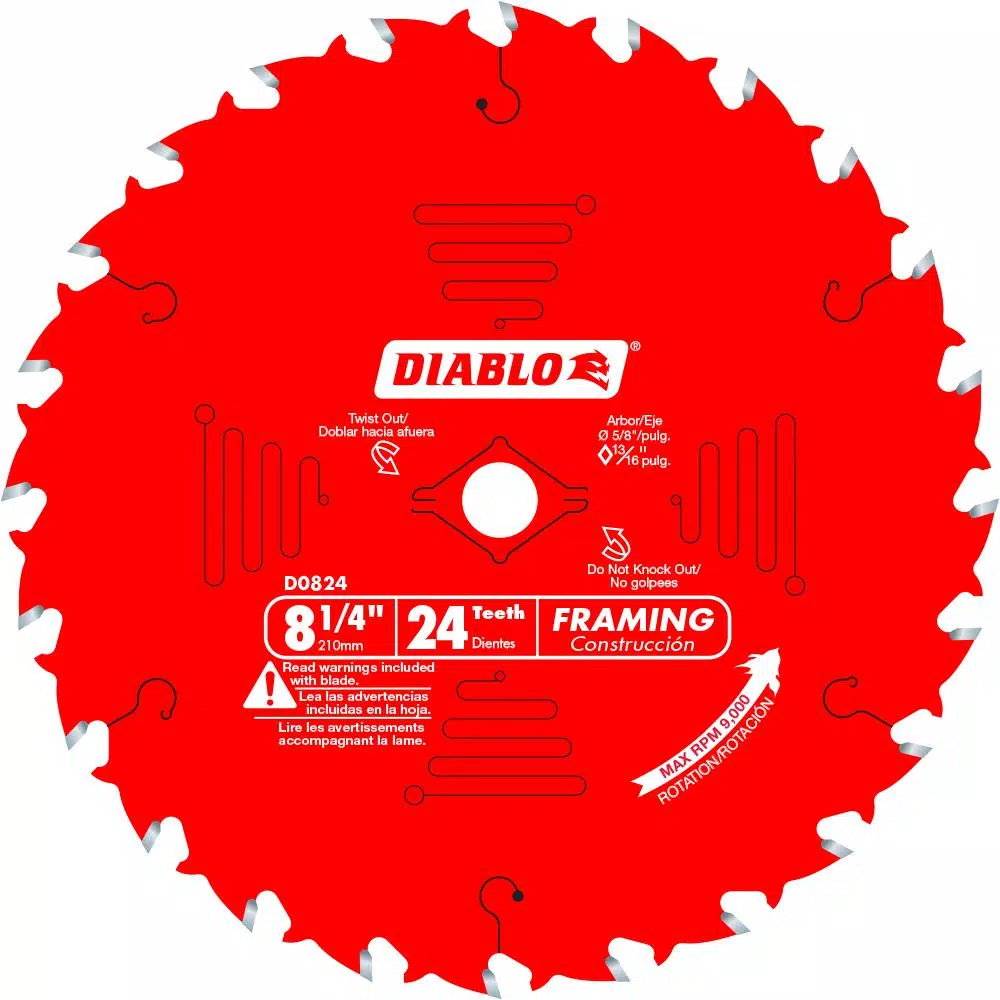 DIABLO 8-1/4 in. x 24-Tooth Framing Saw Blade