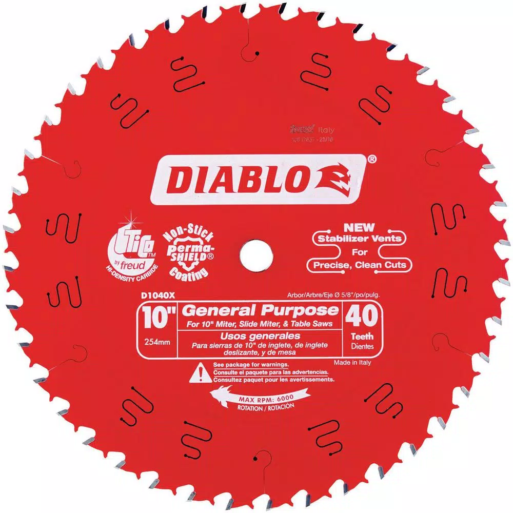 DIABLO 10 in. x 40-Tooth General Purpose Saw Blade (2-Pack)
