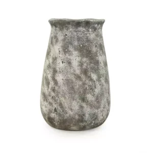 Zentique Terracotta Distressed Grey Small Decorative Vase