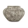 Zentique Cement Wavy Grey Small Decorative Vase