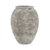 Zentique Cement Wavy Grey Large Decorative Vase