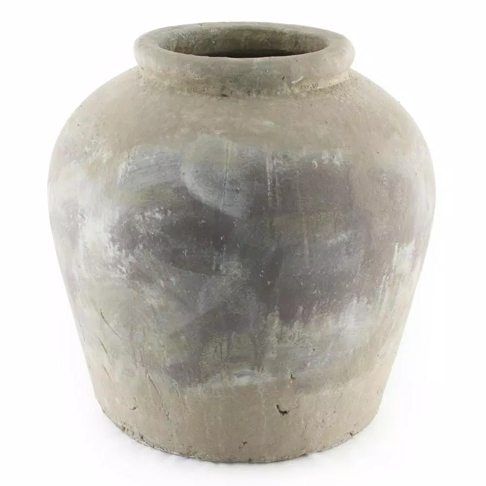 Zentique Terracotta Olive Brown Large Decorative Vase