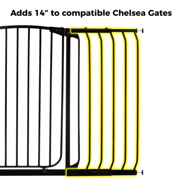 Dreambaby 14 in. Gate Extension for Black Chelsea Extra Tall Child ...